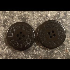 Two Black UGG Replacement Buttons - adult